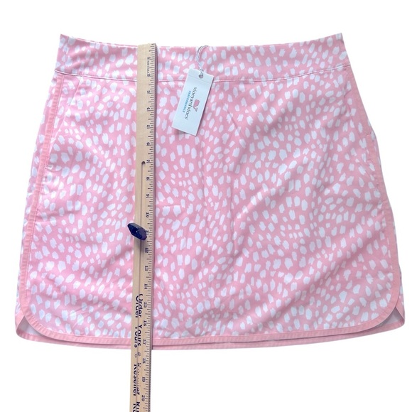 Vineyard Vines Performance Printed 17” Skort Skirt Flamingo Pink White New - Picture 9 of 9